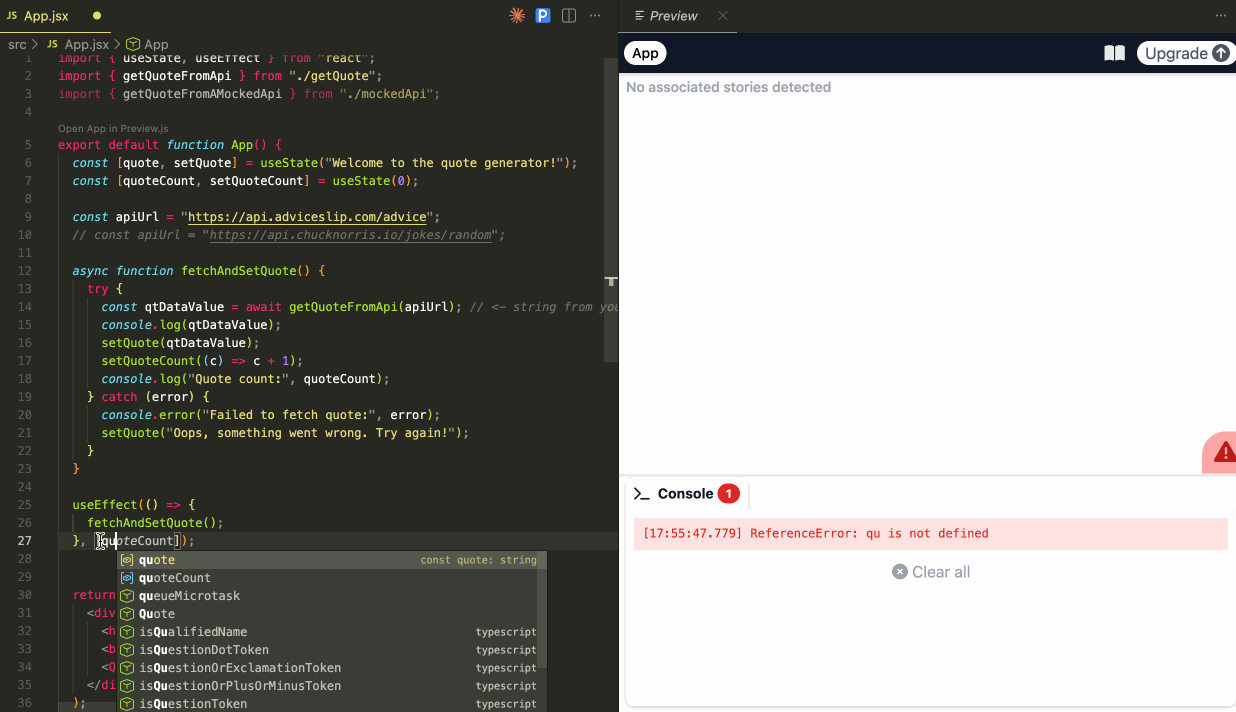 Problematic dependency array without a rate-limited external API
