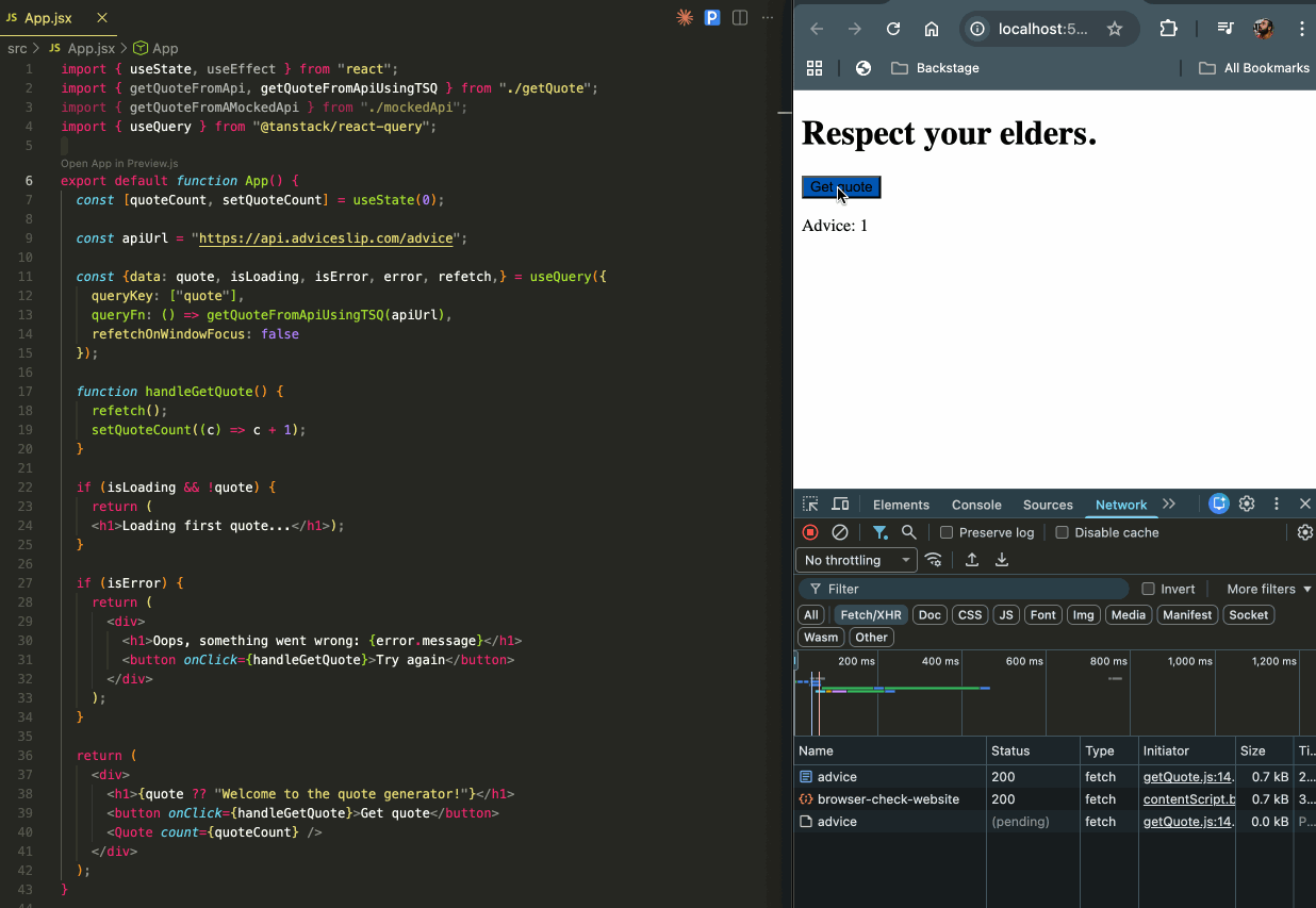 useQuery from TanStack